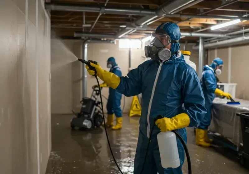 Basement Sanitization and Antimicrobial Treatment process in Webster County, KY