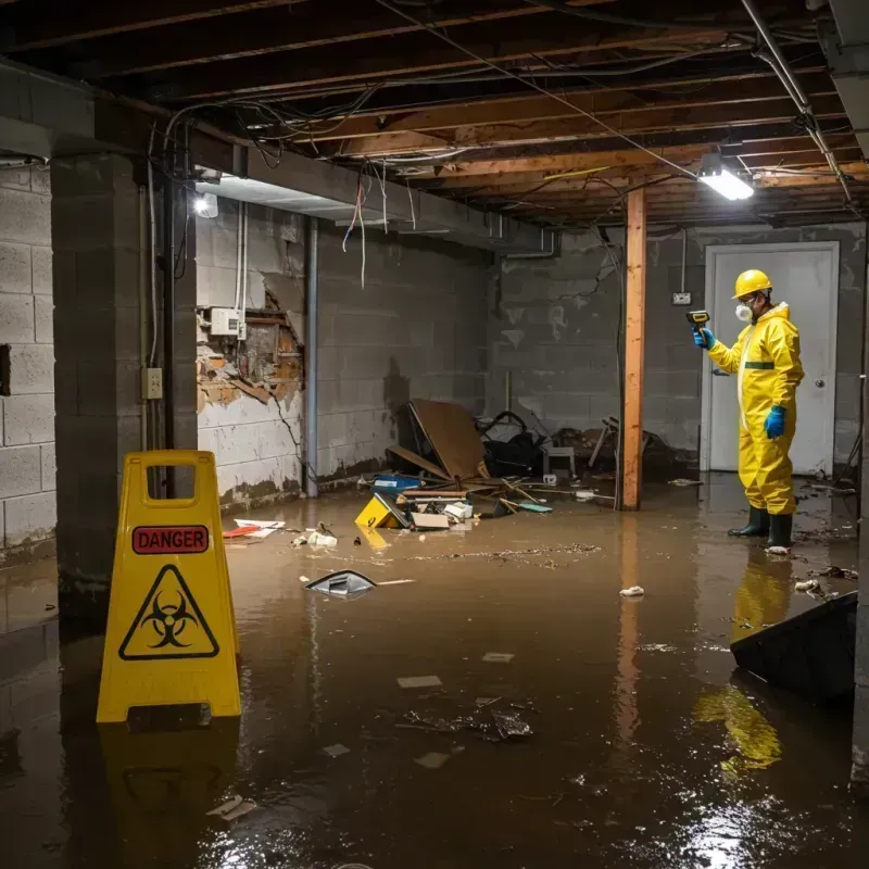 Flooded Basement Electrical Hazard in Webster County, KY Property