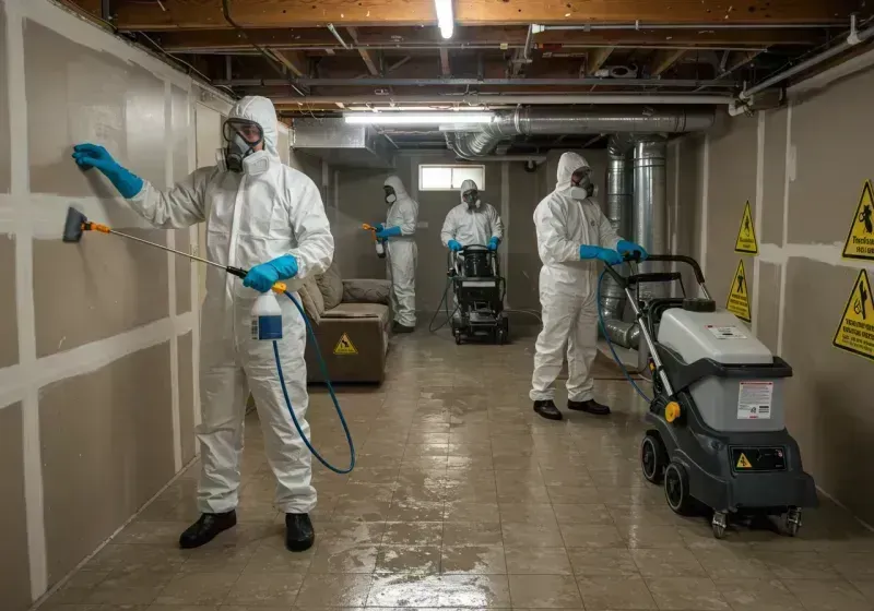 Basement Moisture Removal and Structural Drying process in Webster County, KY